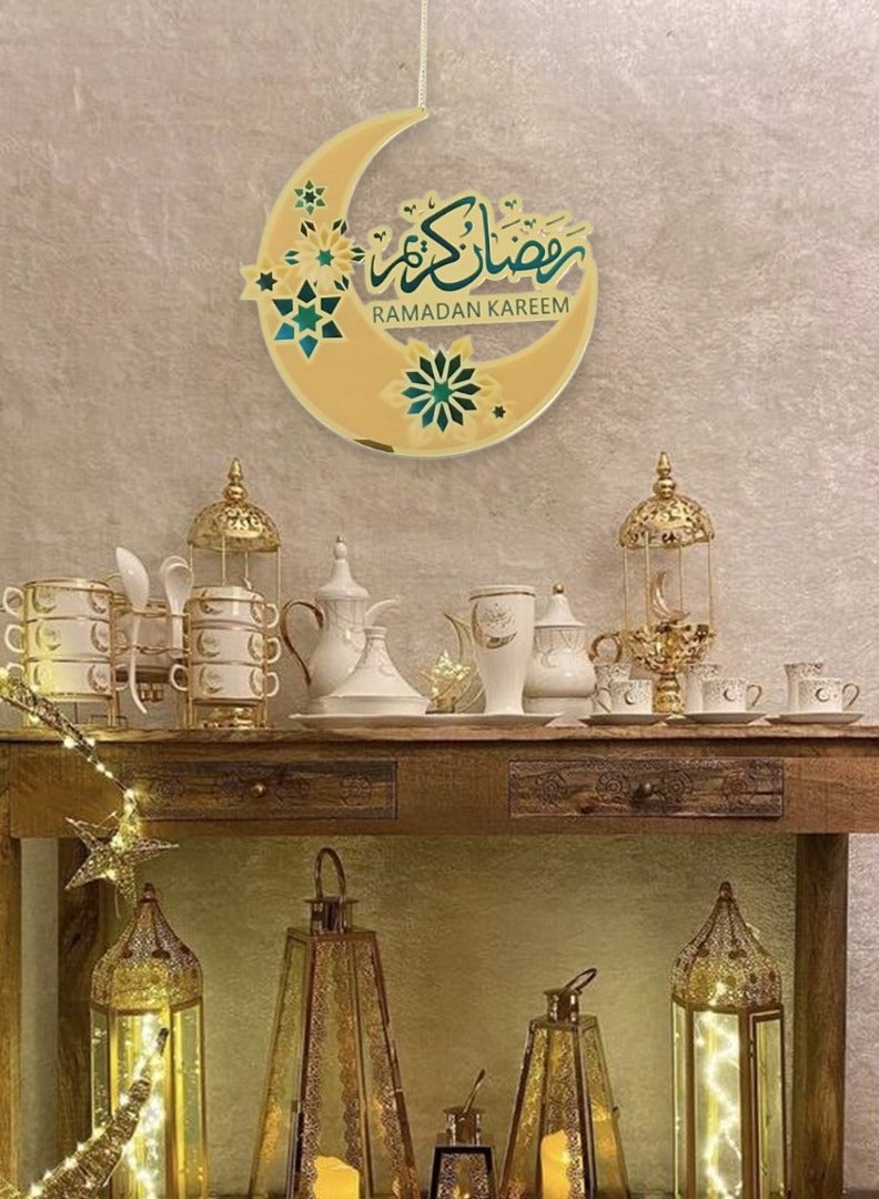 جينو زينة رمضان – أكريليك عالي الجودة مع خيط – زينة رمضان للمنزل – ديكور منزلي خارجي وداخلي  - Image 5