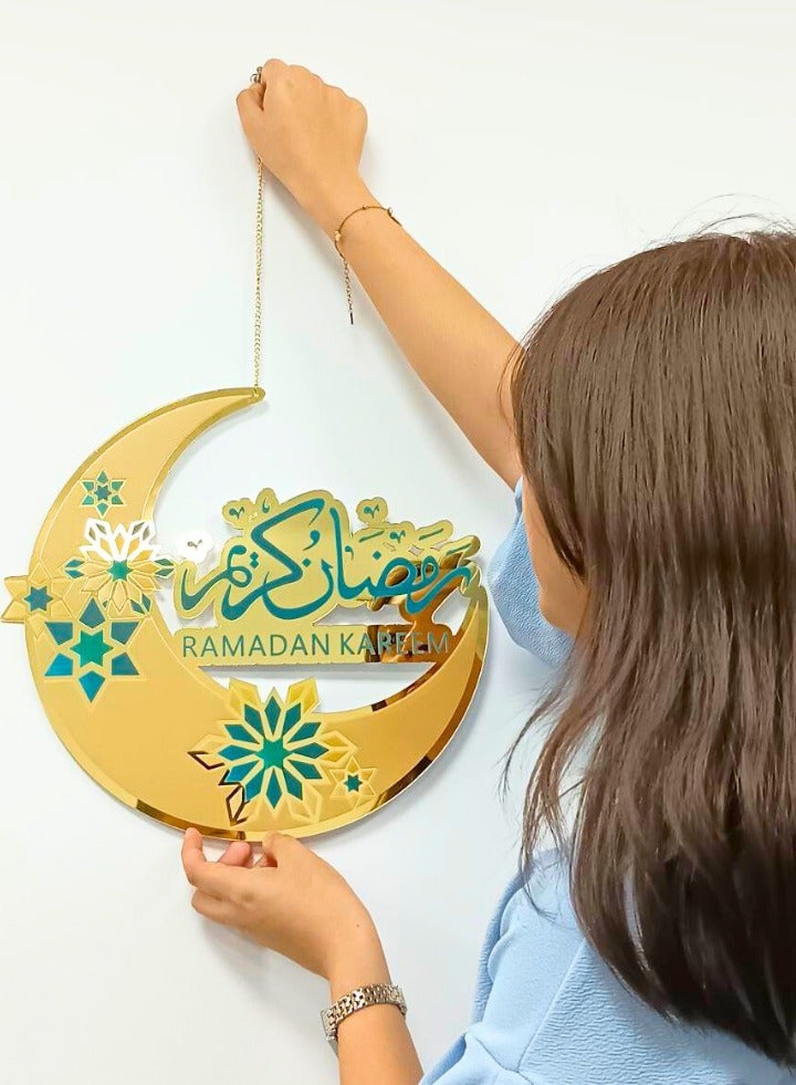 جينو زينة رمضان – أكريليك عالي الجودة مع خيط – زينة رمضان للمنزل – ديكور منزلي خارجي وداخلي  - Image 3