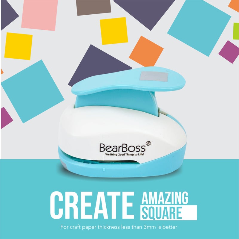 BearBoss 6 Craft Hole Punch Shapes 1 Inch Paper Punches for Crafting Handmade Scrapbooking Punches Mix Shapes Designs for Kindergarten Teacher Office Supplies Kids - Image 2