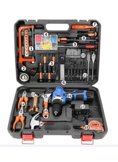 DIRIZO DIRIZO 12V Cordless Drill Set Combo Kit112 Pcs Tool Kit for HomeTool Sets for Men Basic Tool Kit with Power Drill with Drill for Garden Office Home Repair Screwdriver Drill Tool Kits S1  - Image 1