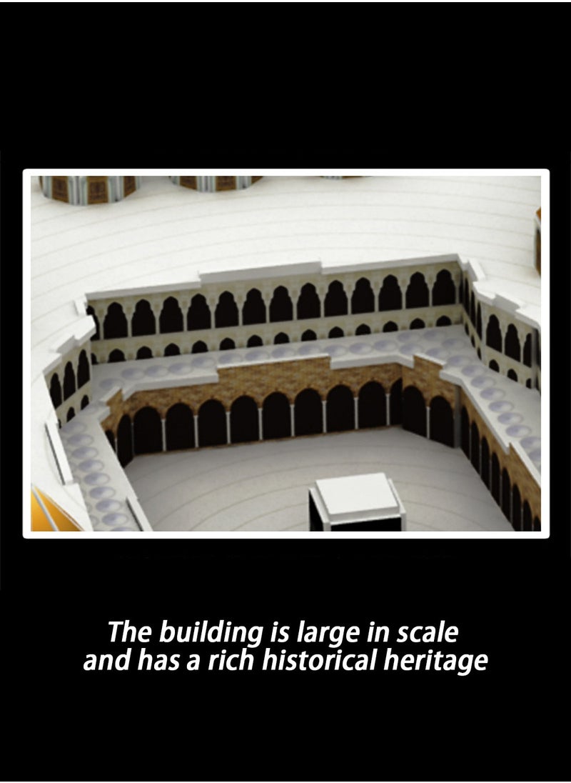 HILUKE - Great Mosque of Mecca 3D Puzzle, Islamic Mecca Mosque DIY Puzzle Toy, Saudi Arabian Architecture Building Block Model, Gifts for Kids Adult(150 Pieces) - Image 1