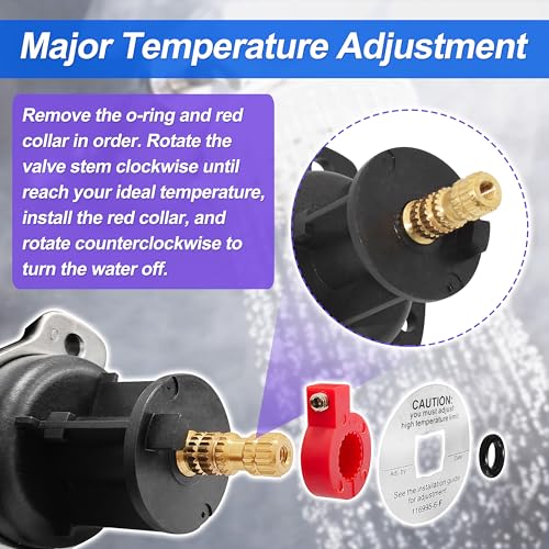TycoonWon 2 Pack Mixer Balancing Cap Assembly GP77759 Compatible with Rite-Temp Pressure Balance 1/2" Shower Valve and the K-304 valve,Aftermarket Part. - Image 4