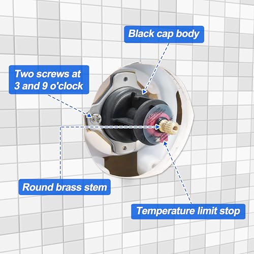 TycoonWon 2 Pack Mixer Balancing Cap Assembly GP77759 Compatible with Rite-Temp Pressure Balance 1/2" Shower Valve and the K-304 valve,Aftermarket Part. - Image 3