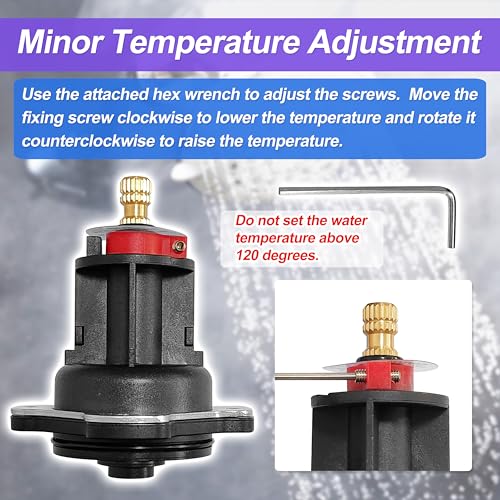 TycoonWon 2 Pack Mixer Balancing Cap Assembly GP77759 Compatible with Rite-Temp Pressure Balance 1/2" Shower Valve and the K-304 valve,Aftermarket Part. - Image 5