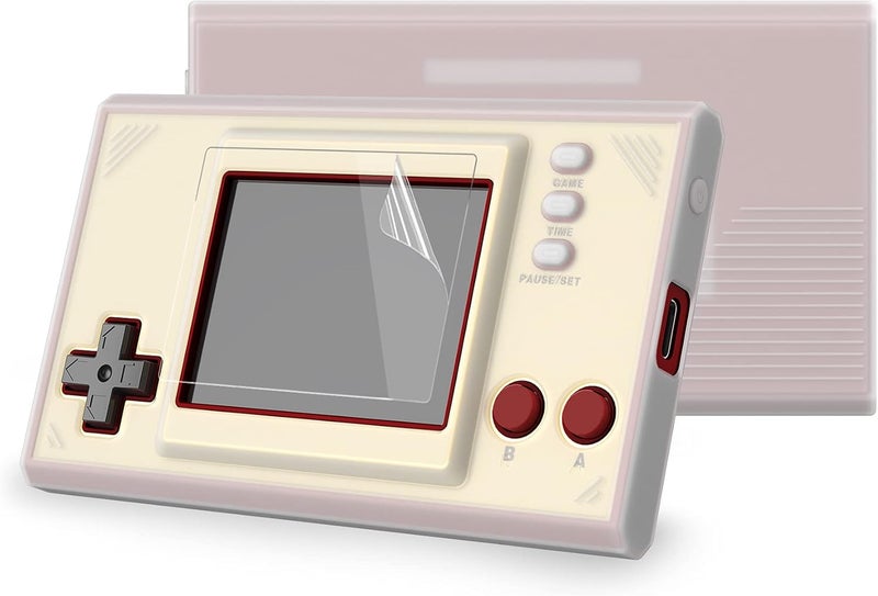 حافظة سيليكونية شفافة من لجهاز Nintendo Game & Watch: Super Mario Bros، مزودة بـ 2 واقي شاشة - Image 1