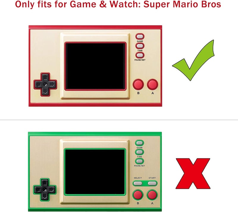 حافظة سيليكونية شفافة من لجهاز Nintendo Game & Watch: Super Mario Bros، مزودة بـ 2 واقي شاشة - Image 2