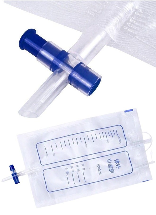 12 Pack of 1000ML Urine Drainage Bags - High Quality and Leak-Proof Design