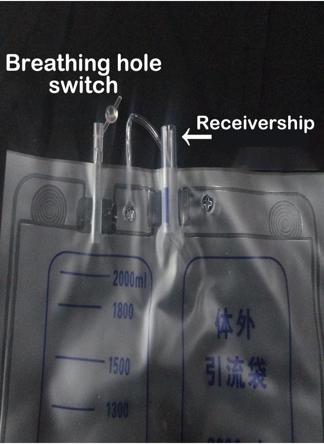 12 Pack of 1000ML Urine Drainage Bags - High Quality and Leak-Proof Design