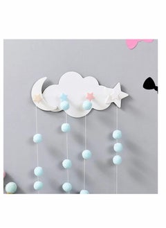 Excefore 2 Pcs Moon Star Cloud Shape Wall Hooks, Nail- Free Creative Heavy Duty Clothes Hangers Keys Ring Holder Adhesive Wall Racks  - Image 2