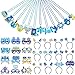 Loetere 36 Pcs Hanukkah Party Favors Set with Chanukah Eyeglasses Hexagram Star Menorah Dreidel Headbands Hanukkah Bead Necklace Costume Accessories Decorations for Chanukah Party Supplies - Image 2