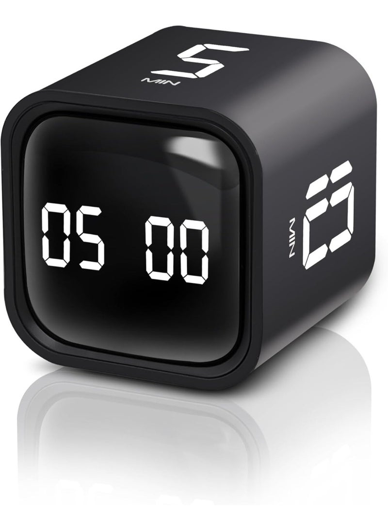 VEWINGL Cube Pomodoro Timer, 5/10/30/60 Minutes and Custom Countdown, Productivity Timer, Pause and Resume, Silent, Vibrate and Adjustable Sound Alarm for Tasks, Work, Study, Kitchen - Image 1