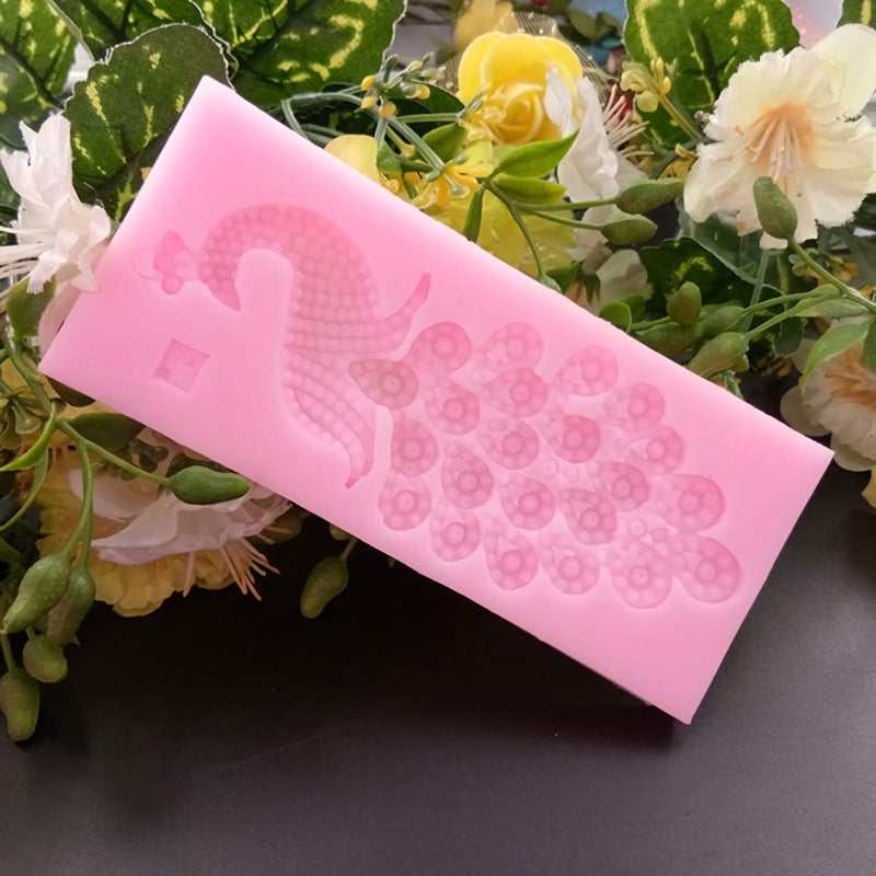 HengKe Silicone Beautiful Peacock Mold  birds Silicone Jelly Sugar Chocolate Fondant Molds for Sugarcraft Candy Cake Decoration Cupcake Topper Ice Jewelry - Image 3