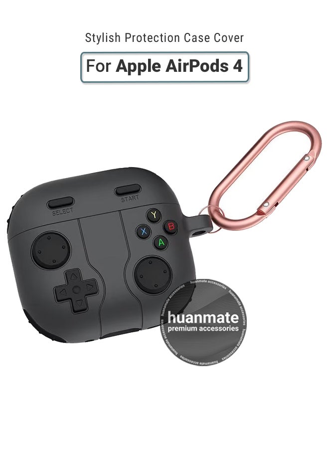 huanmate - Apple AirPods 4 Premium Protection Case Cover - Dark Grey - Lightweight, Stylish Design, Accurate Cut-outs - Easy to Install & Remove - Durable Shield for Your Apple AirPods 4 - Image 1