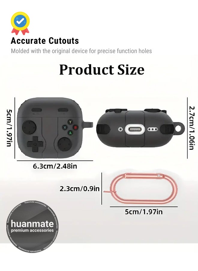 huanmate - Apple AirPods 4 Premium Protection Case Cover - Dark Grey - Lightweight, Stylish Design, Accurate Cut-outs - Easy to Install & Remove - Durable Shield for Your Apple AirPods 4 - Image 1