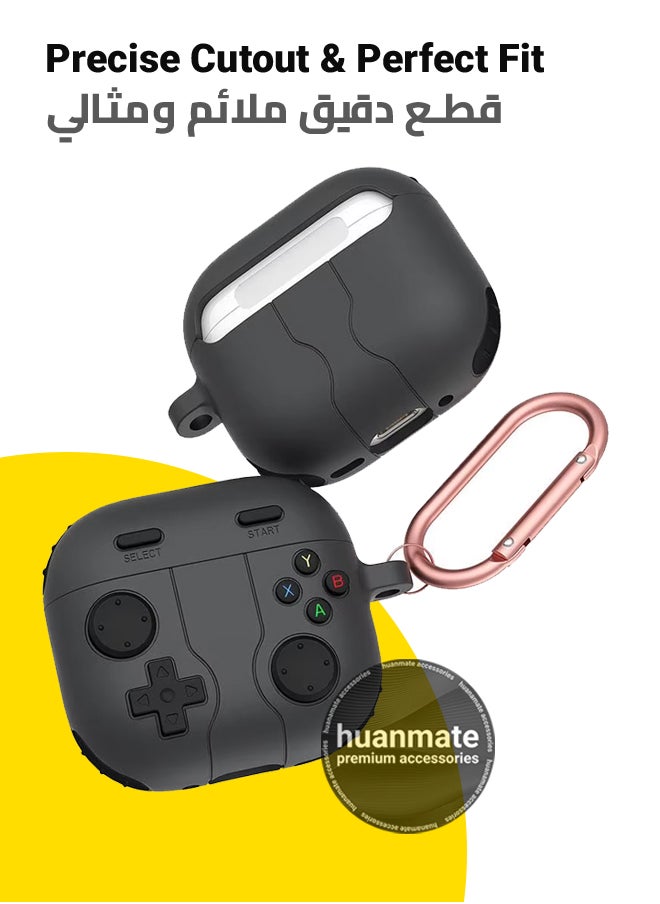 huanmate - Apple AirPods 4 Premium Protection Case Cover - Dark Grey - Lightweight, Stylish Design, Accurate Cut-outs - Easy to Install & Remove - Durable Shield for Your Apple AirPods 4 - Image 1