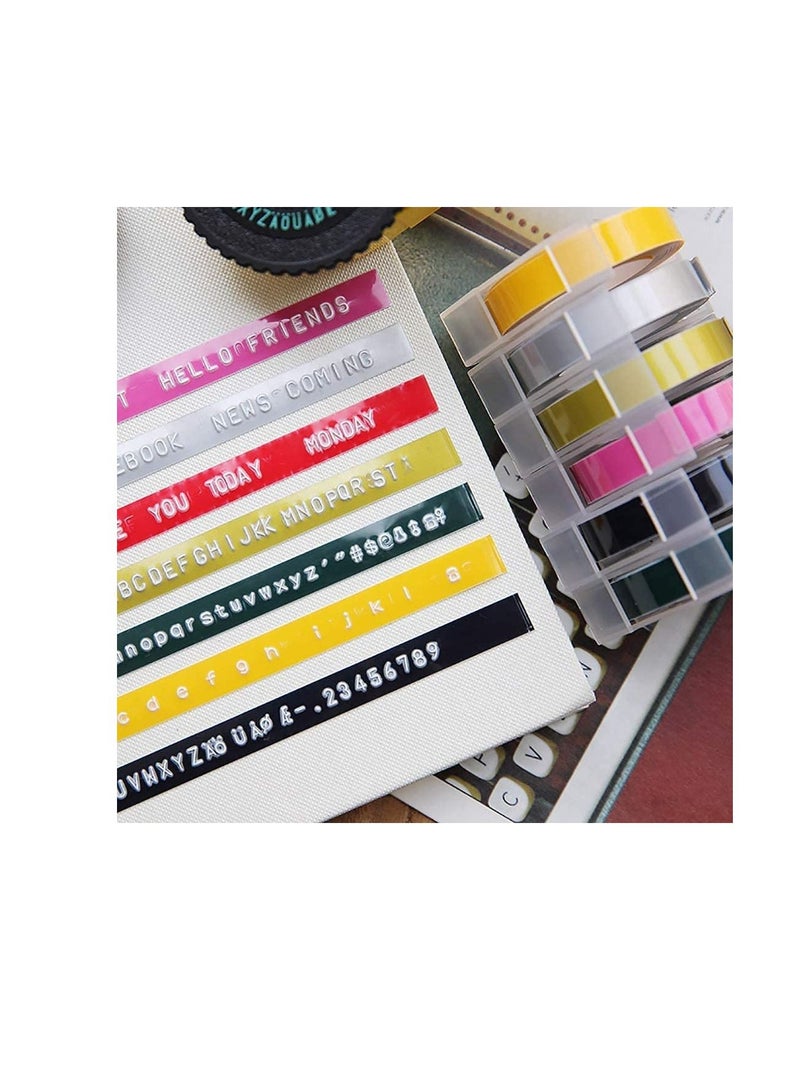 Compatible Embossing Label Tape 9mm x 3 Meter Replacement for DYMO Motex Embossing Label Tape for Dymo Embossing Label Maker Organizer Office Mate Single Pack Pink - Image 3