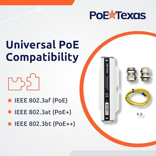PoE Texas Outdoor PoE Extender - IP67 Waterproof Direct Burial Repeater - High-Speed Ethernet Booster Extends Power Gigabit Data Range up to 660' - IEEE 802.3bt/at/af Compliant for IP Cameras, VoIP - Image 5
