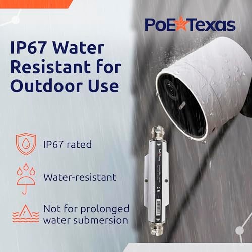 PoE Texas Outdoor PoE Extender - IP67 Waterproof Direct Burial Repeater - High-Speed Ethernet Booster Extends Power Gigabit Data Range up to 660' - IEEE 802.3bt/at/af Compliant for IP Cameras, VoIP - Image 3
