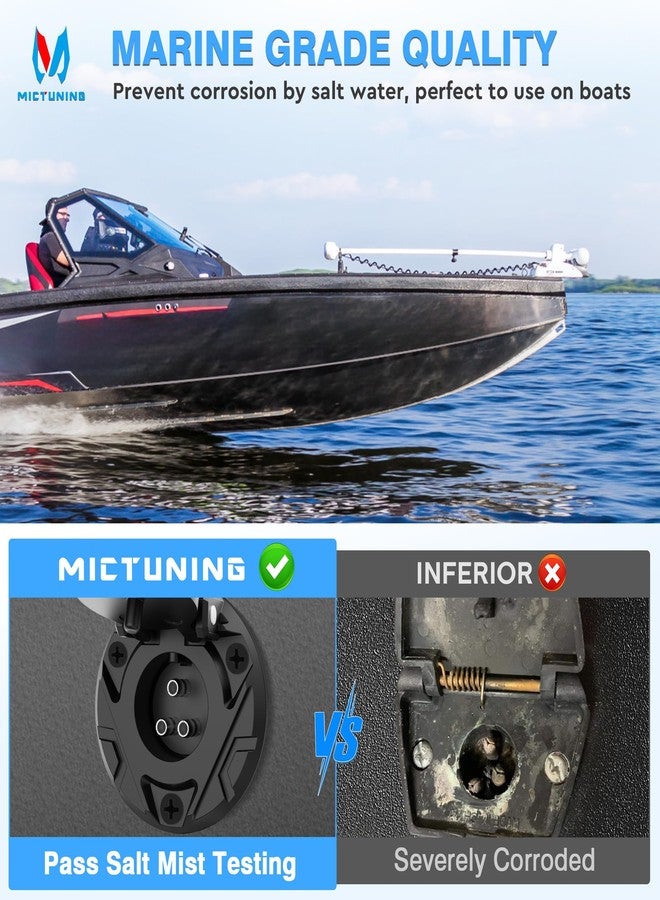 MICTUNING 3-Wire Trolling Motor Plug & Receptacle, 12-24V 10 AWG, Male Female Quick Connect for Marine Boat Yacht Minn Kota MotorGuide Newport, Waterproof Dustproof Cover, 6pcs Butt Connectors - Image 3