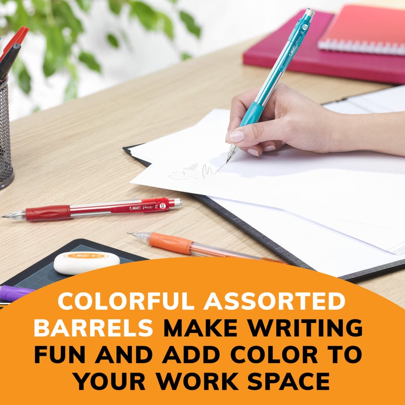 BIC Velocity Strong Lead Mechanical Pencils, With Colorful Barrel, Thick Point (0.9mm), 4-Count Pack Mechanical Pencils With Erasers - Image 4