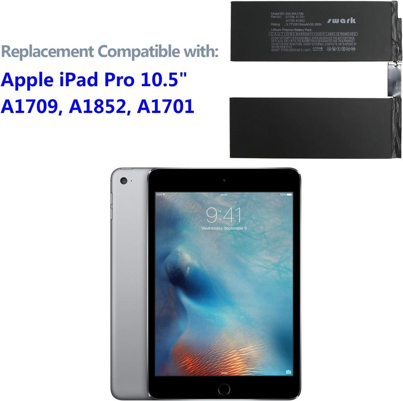 SWARK New A1798 Replacement Battery Compatible with iPad Pro 10.5", A1709, A1852, A1701, MQDT2LL/A, PHH2LL/A, MQF22LL/A with Upgraded Repair Tools Kit - Image 4