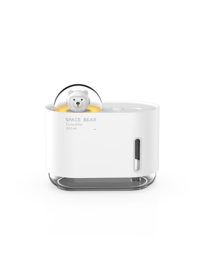 Generic Space Bear Humidifier, Portable USB Mini Humidifier, and Essential Oil Diffuser - Capacity 300ml, Dual Fog Mode, Quiet Operation, LED Night Light, Compact Air Freshener for Cars, Bedrooms, Offices, and Travel, Ideal Gift for Moisturizing Skin and Enhancing Emotions  - Image 1