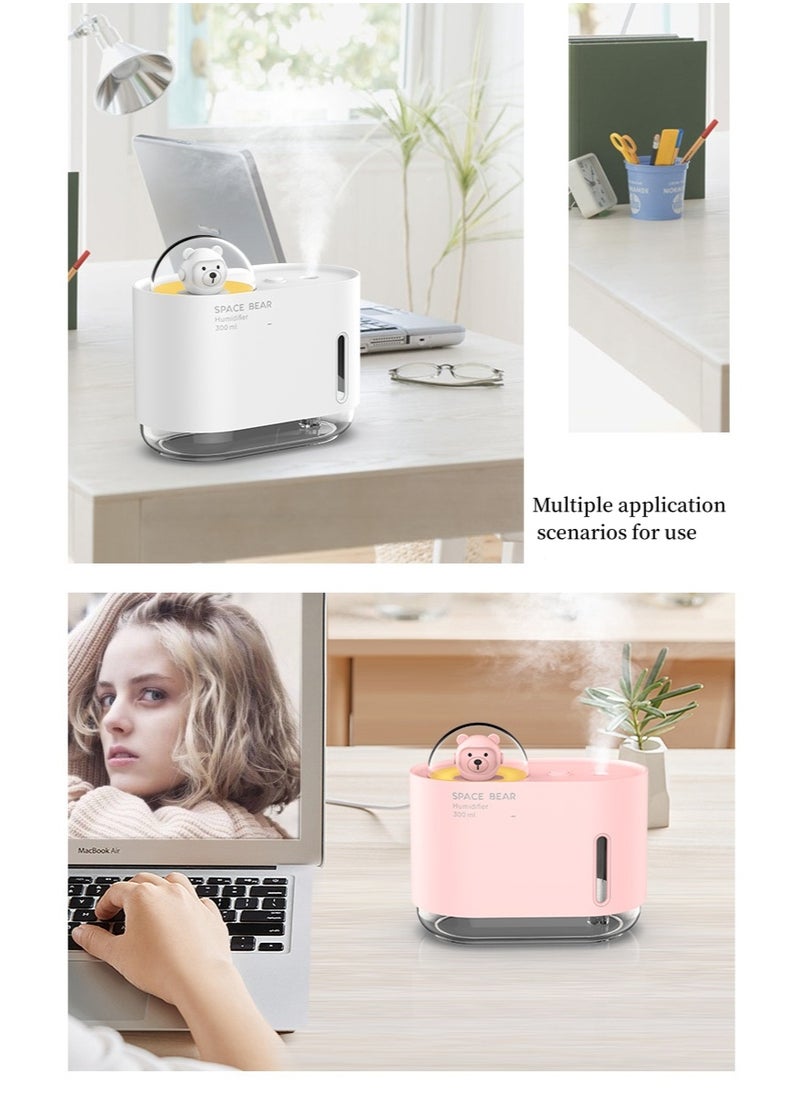 Generic Space Bear Humidifier, Portable USB Mini Humidifier, and Essential Oil Diffuser - Capacity 300ml, Dual Fog Mode, Quiet Operation, LED Night Light, Compact Air Freshener for Cars, Bedrooms, Offices, and Travel, Ideal Gift for Moisturizing Skin and Enhancing Emotions  - Image 4