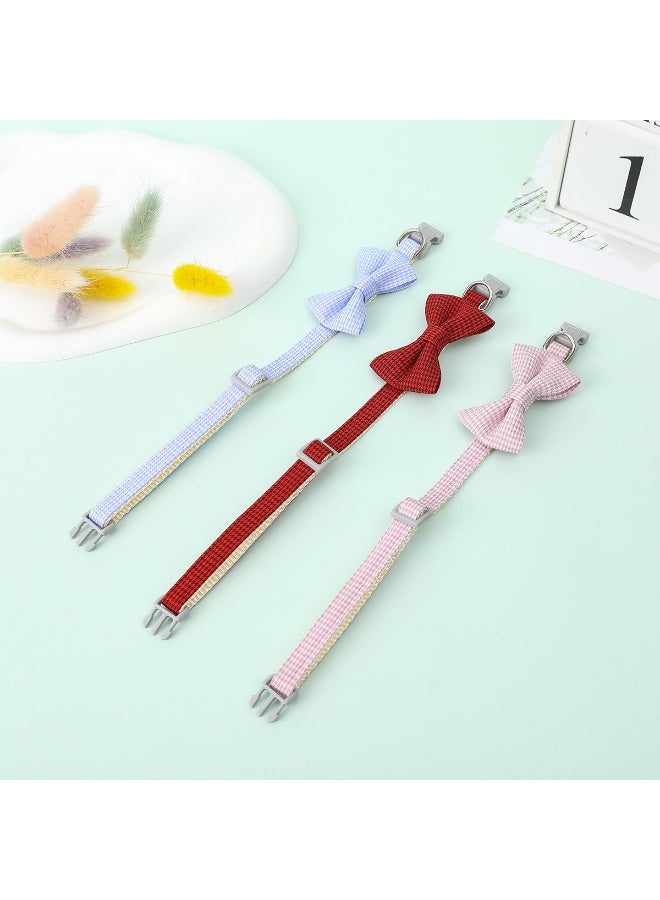 Loquat 1pc Adjustable Plaid Cat Collar with Bow Tie - Perfect for Holiday Dress Up and Everyday Wear - Image 3