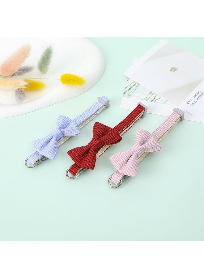 Loquat 1pc Adjustable Plaid Cat Collar with Bow Tie - Perfect for Holiday Dress Up and Everyday Wear - Image 4