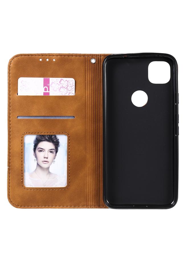 Zaboon Case For Google Pixel 4a Lucky Flowers Embossing Pattern Magnetic Horizontal Flip Leather Case with Holder & Card Slots - Image 4