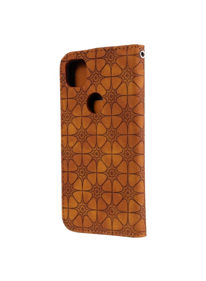 Zaboon Case For Google Pixel 4a Lucky Flowers Embossing Pattern Magnetic Horizontal Flip Leather Case with Holder & Card Slots - Image 3