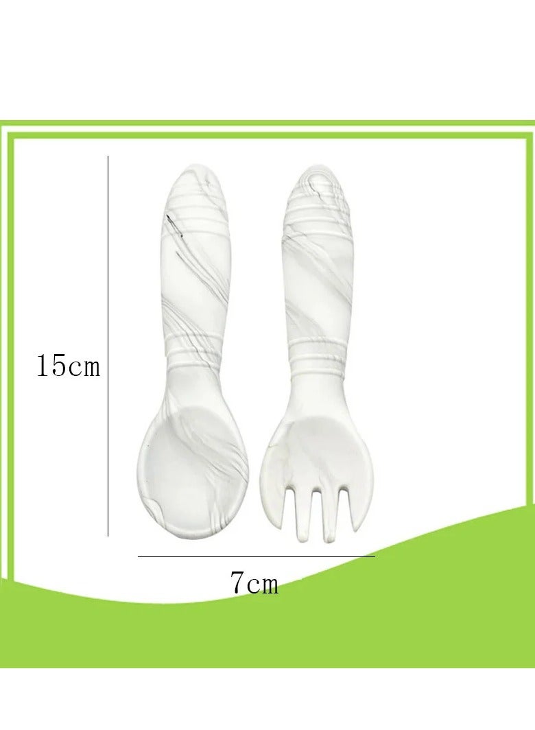 Marlowe and Sage Wanderer Plate and Container Set Children's Dishes Set Sucker Baby Food Feeding Tableware Plate Baby Eating Bowl Spoon set Kids Assist Self Feeding Training Eating Set - Image 2