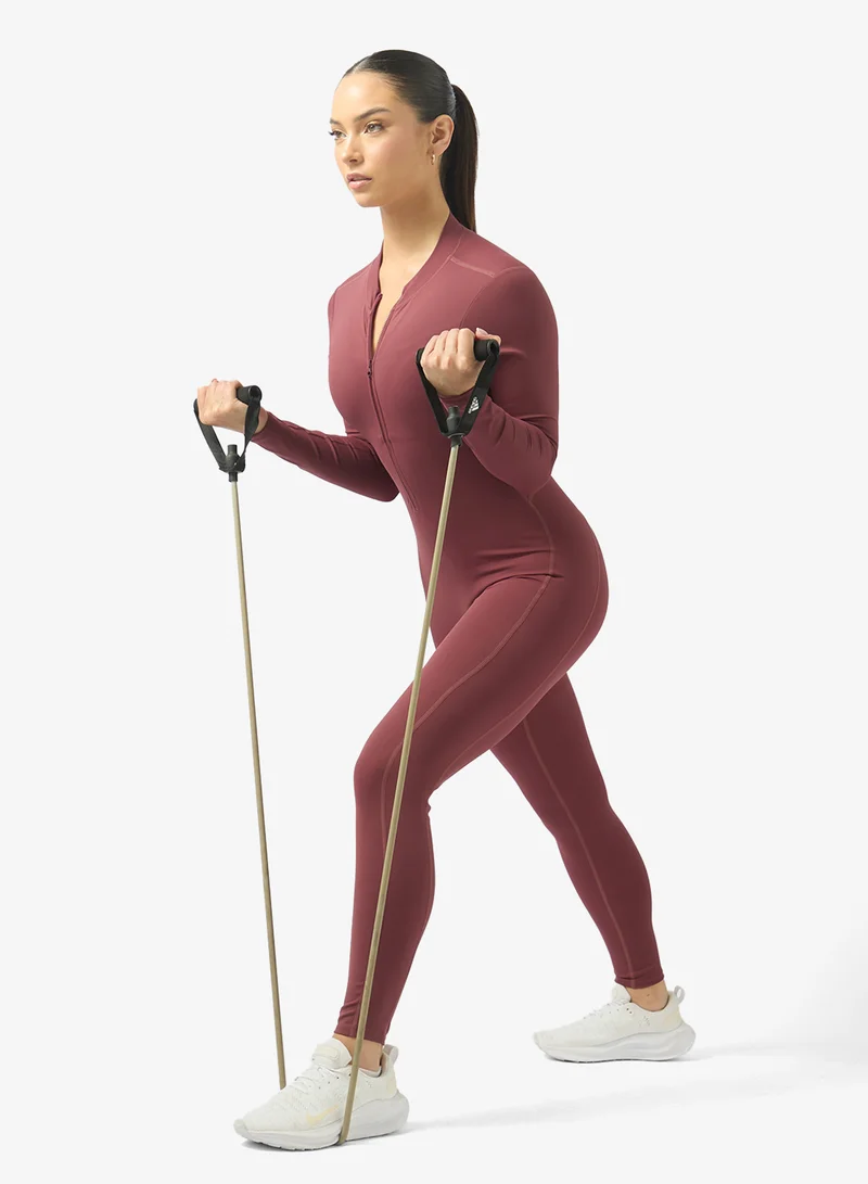 FRWD  Back Cutout Detail Zip Up Onesie for Women | Best Price UAE