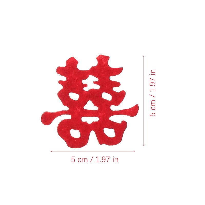 Chinese Wedding Confetti Scatter 120pcs 5cm Xi Characters Decor For Bridal Shower - Image 3