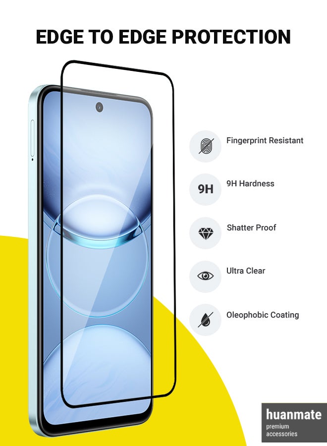 huanmate 2 in 1 Tecno Spark 30 5G Protection Pack - Ultra Clear Shockproof Case & Edge-to-Edge Screen Protector, 360 Degree Protection, Back Cover & Screen Protector for Tecno Spark 30 5G - Image 4