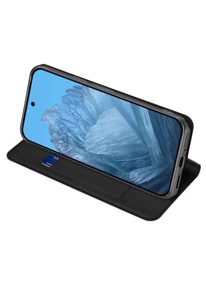 Muyixin حافظة لجهاز جوجل بكسل 9 برو XL حافظة جلدية قابلة للطي مع حامل بطاقة مدمج وإغلاق مغناطيسي (أسود) - Image 5