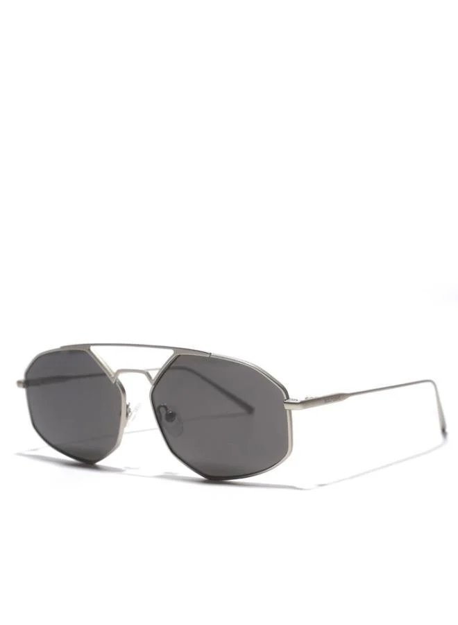 30Sundays POIRET - La French Collection Men Gray Sunglasses - Frame Material: Metal - Lens Color: Gray- Frame Color: Silver - Full Rim