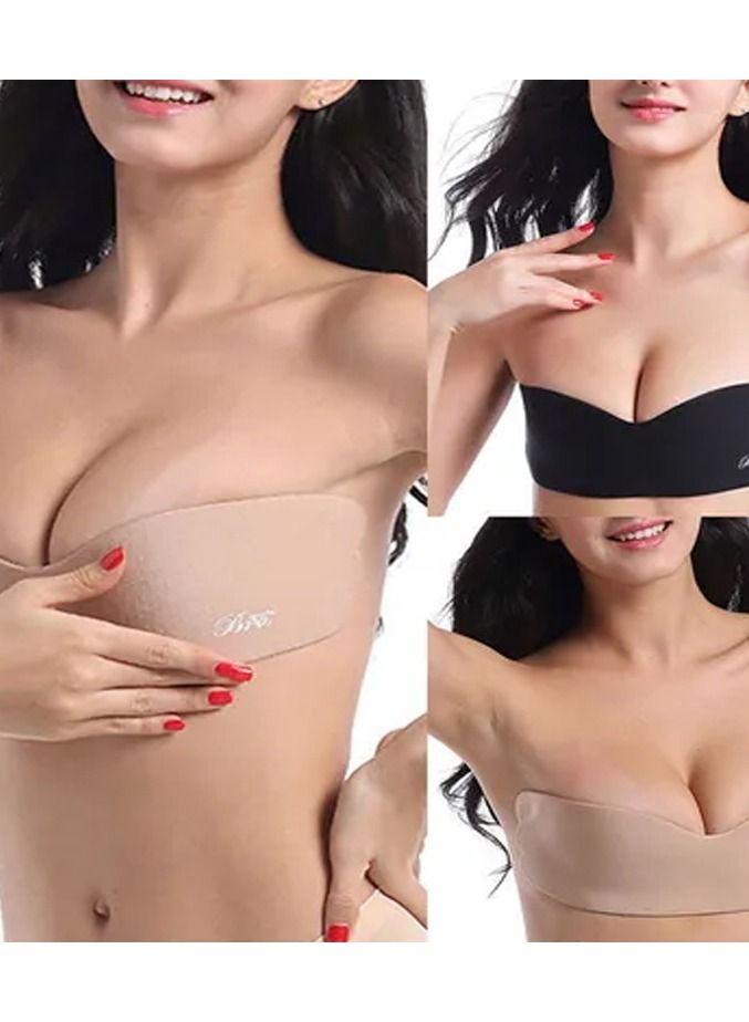 حمالة صدر غير مرئية من قطعة واحدة بدون حمالات مع رفع منخفض للنساء - Image 4