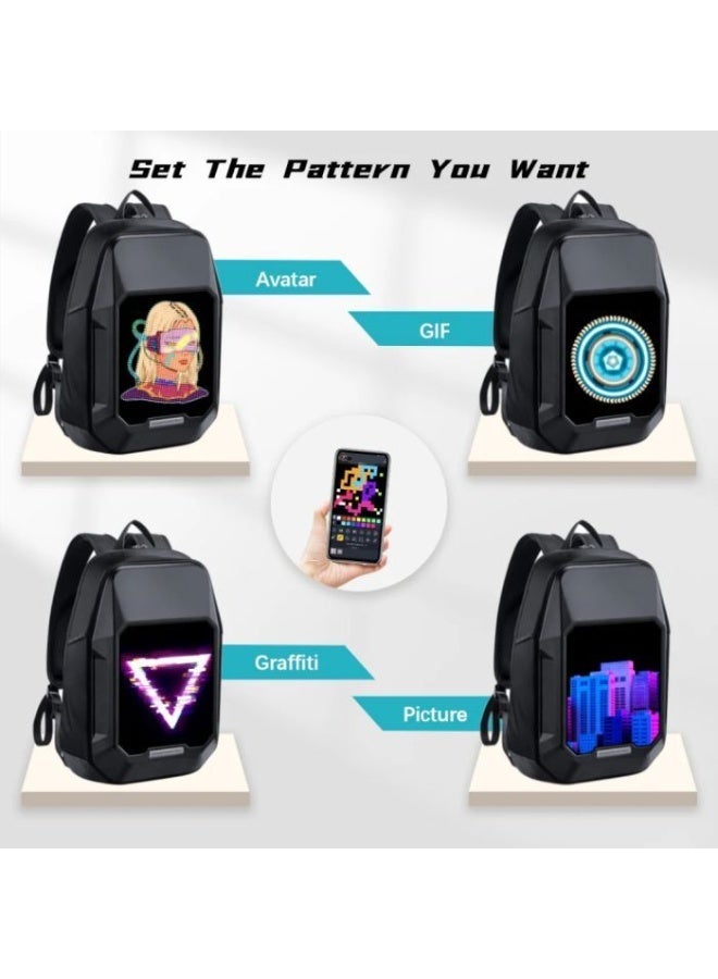 Divoom Cyberbag Pixel Art LED Backpack - BLACK - Image 2