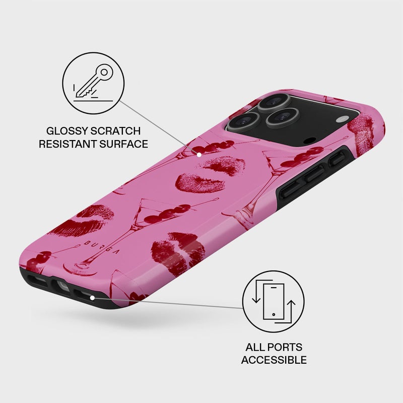 BURGA iPhone 17 Pro Max Call Me Premium Case Compatible with Hybrid Dual-Layer Hard Shell + Silicone Protection - Scratch-Resistant Shockproof Mobile Cover - Image 3