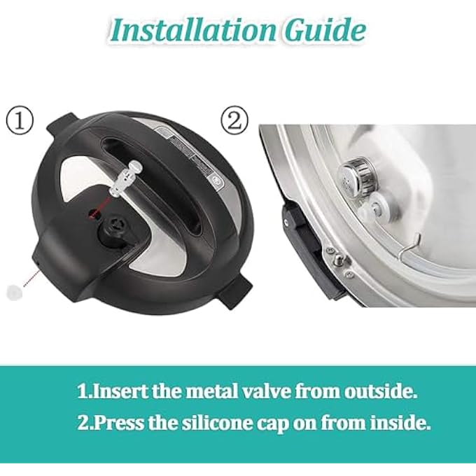 Khazna Steam Release Handle Original Float Valve Replacement Parts Universal Pressure Valve For Instant Pot With 3 Silicone Caps Gaskets For Instant Ultra 3 6 8 Qt For Electric Pressure Cooker - Image 2