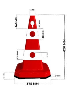 Safety Traffic Cone 620mm – Unbreakable Red Reflective Traffic Cone with Cat-Eyes Lenses, High-Visibility & Parking Cone with Chain & Sign Attaching Sockets - pzsku/ZC8DC94DACCFC3BED3A78Z/45/_/1673507094/da999fb7-7b0b-4e6c-8a6d-13283fb2bc35