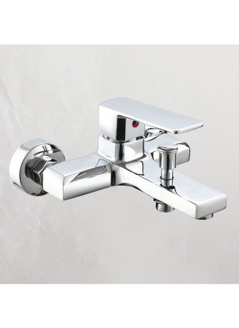 Milano Rocket Bath Mixer with Shower Set â€“ Wall Mounted Bathroom Mixer Tap with Hand Shower | Modern Design, Durable Brass Build, Easy Install for Bathtubs