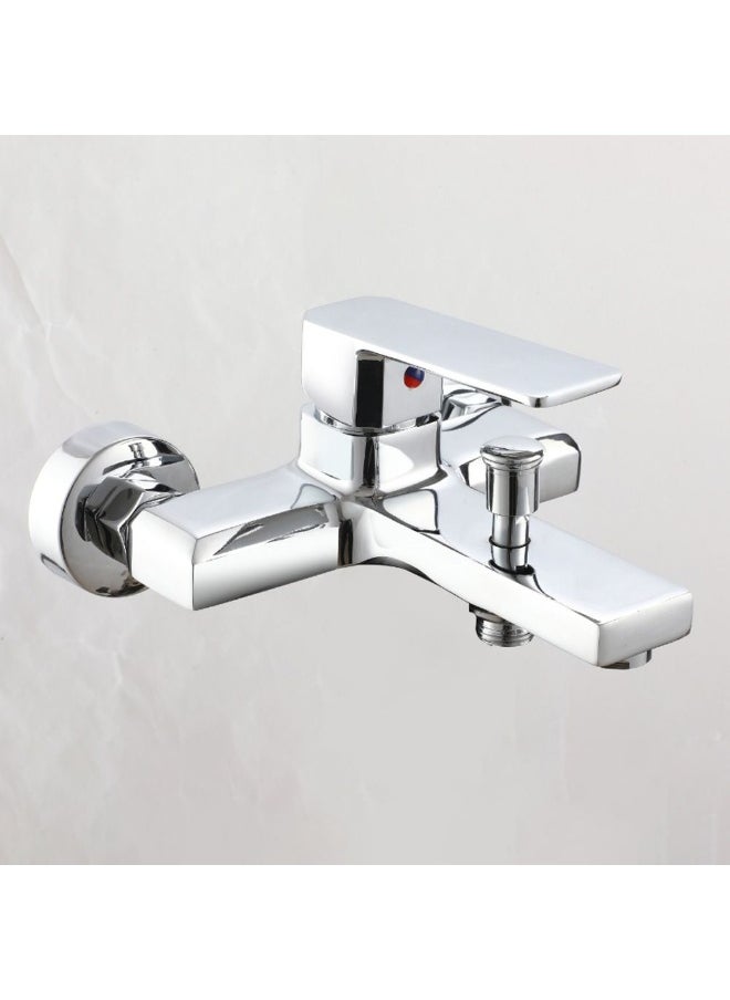 DANUBE HOME Milano Rocket Bath Mixer with Shower Set â€“ Wall Mounted Bathroom Mixer Tap with Hand Shower | Modern Design, Durable Brass Build, Easy Install for Bathtubs 