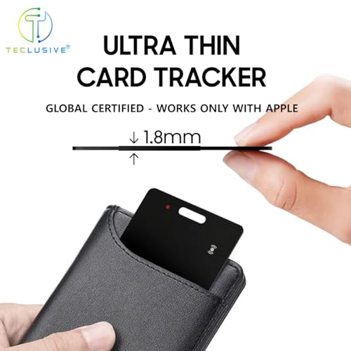 T Teclusive Ultra-Thin Smart Card Wallet Tracker Smart Tag Compatible with Apple Find My Phone iOS only | GPS Location Item Finder Anti-Lost | Wireless Charging & IP68 Waterproof | Built in Buzzer - Image 3