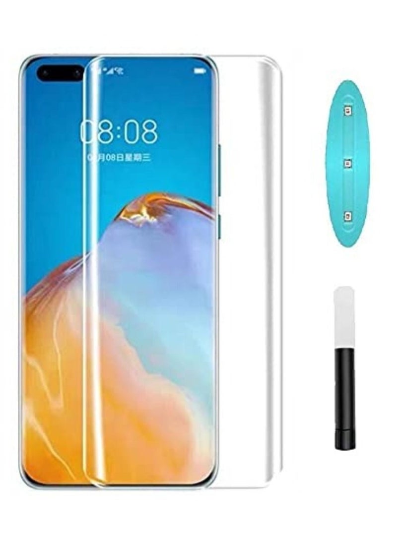 Huawei P50 Pro Tempered Glass, 3D Curved Full Glue, (Full Screen Coverage), Touch Sensitive, Anti Scratch, HD Clear, Case Friendly - Image 1