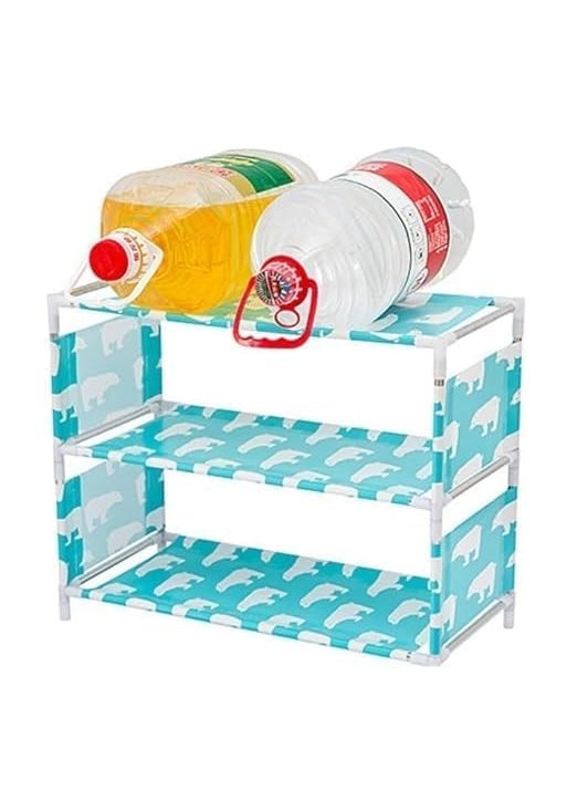istore iSTORE 3 Layer Home Shoes Rack Stand Wall Bench Rack Shelf Storage Closet Organiser Cabinet for Home Kitchen and Office (1 pcs/Multicolor)  - Image 3