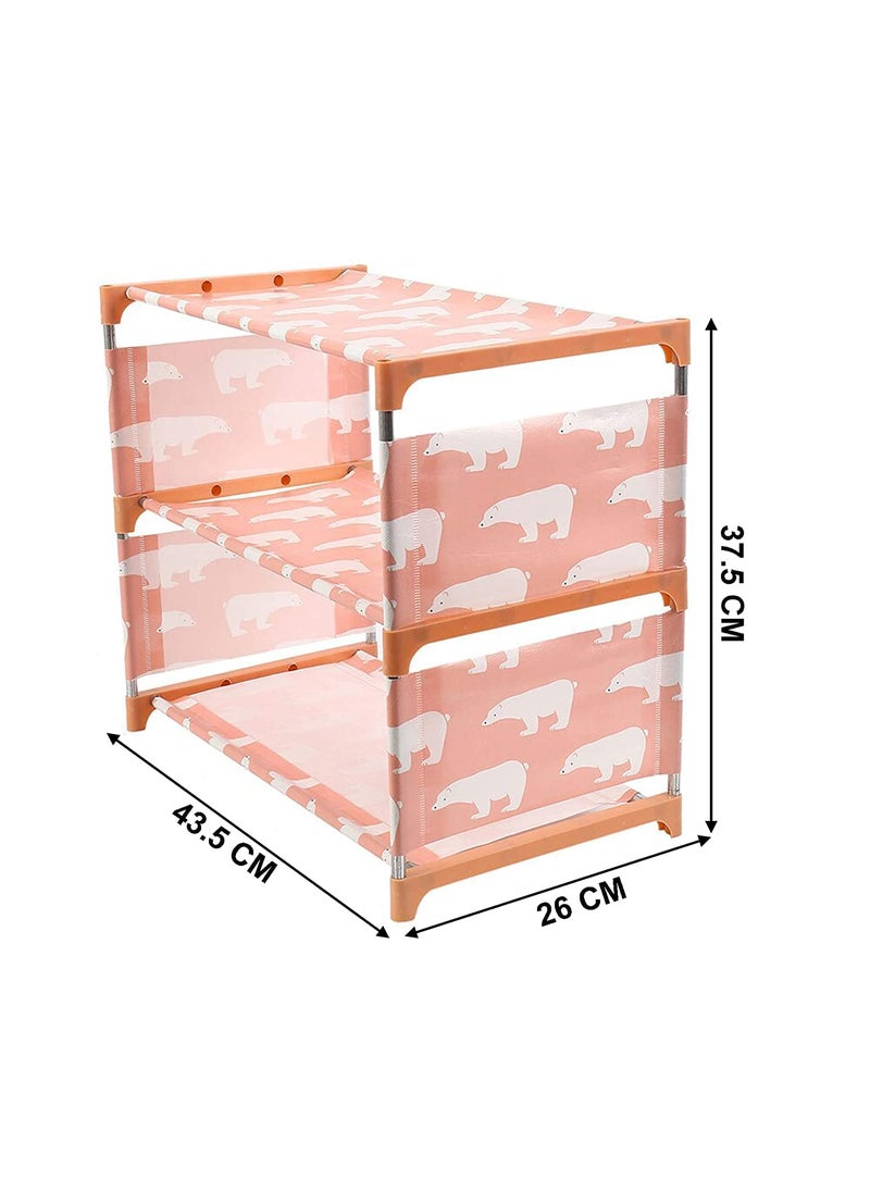 istore iSTORE 3 Layer Home Shoes Rack Stand Wall Bench Rack Shelf Storage Closet Organiser Cabinet for Home Kitchen and Office (1 pcs/Multicolor)  - Image 2