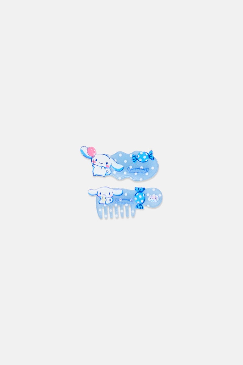 Cinnamoroll Graphic Print 2 Pieces Hair Clips Set, Blue - Image 2