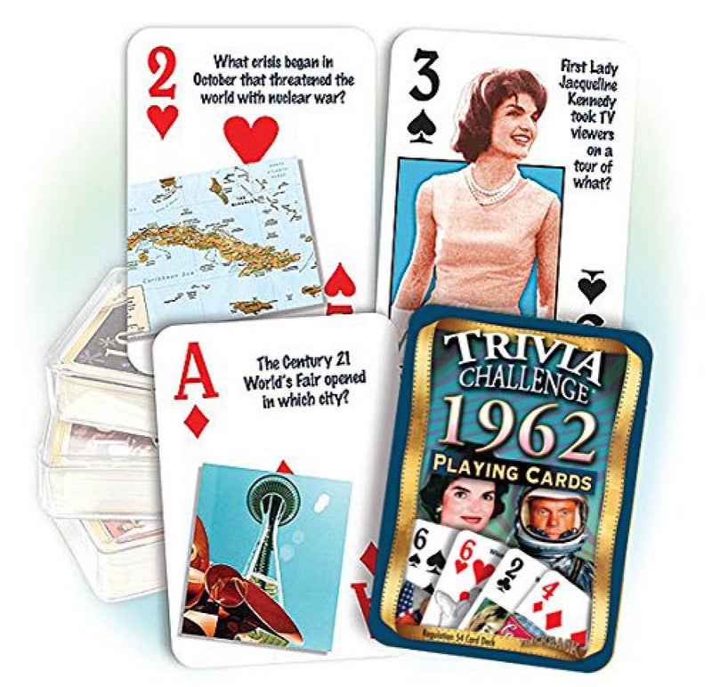 Flickback 1962 Trivia Playing Cards Great Anniversary or Birthday Gift - Image 2